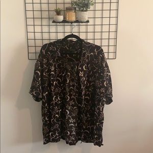 Gold and Black Hawaiian Shirt